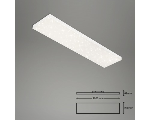 Dimbaar LED-paneel 24W 2400 lm CCT 3000-6500 K 100x25 cm wit + sterrenhemel + afstandsbediening