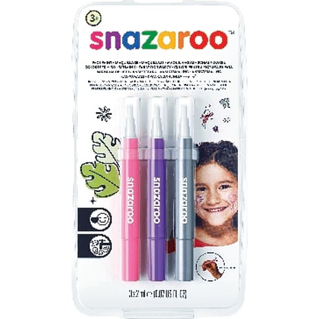 Snazaroo ansigtsmaling penselmaling 3 stk.