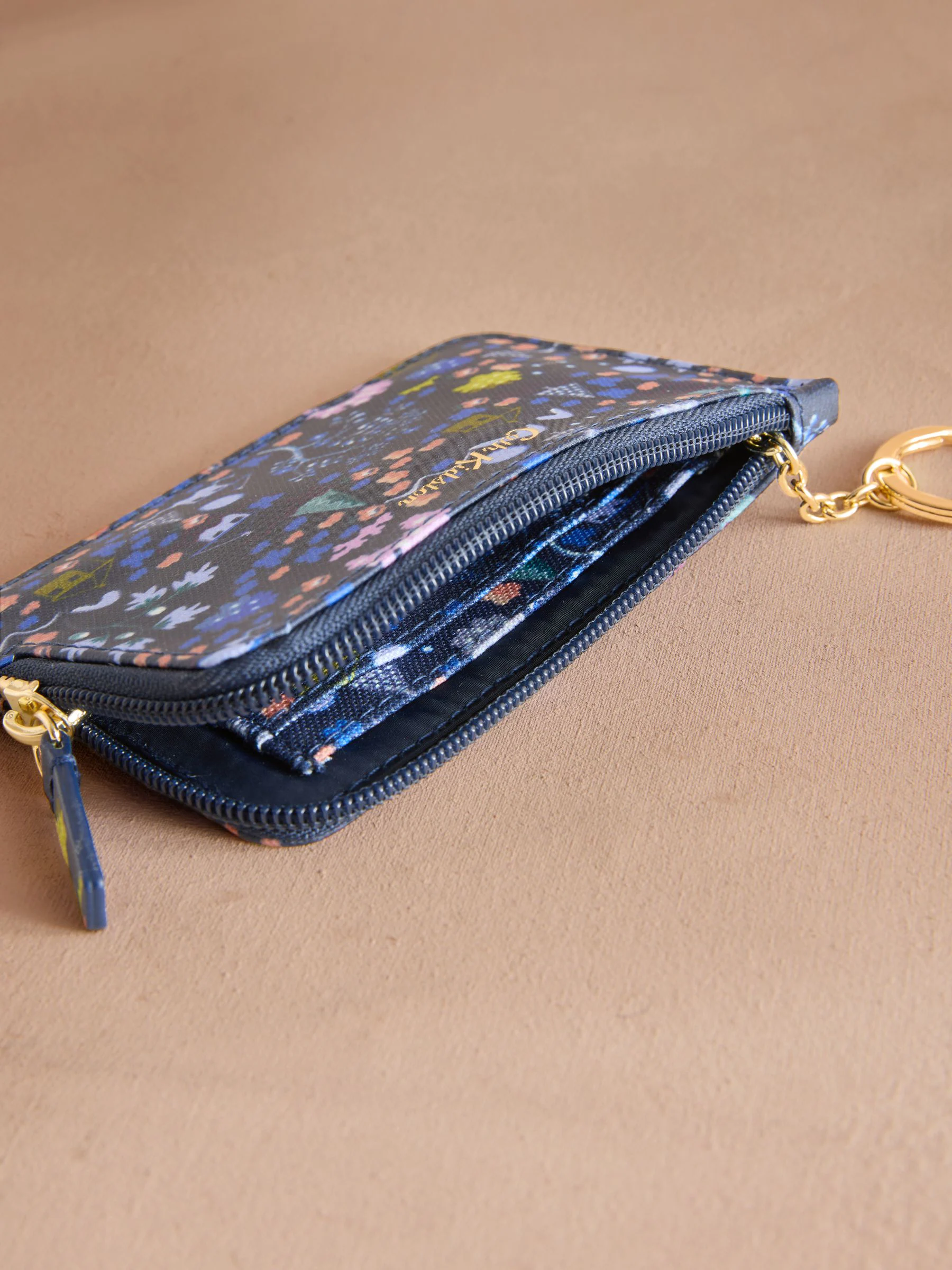 Navy Tiny Town - Cath Kidston portemonnee voor pasjes en muntgeld