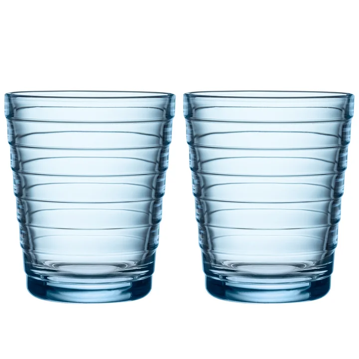 Iittala - Aino Aalto Glasbecher 22 cl, aqua (2er-Set)
