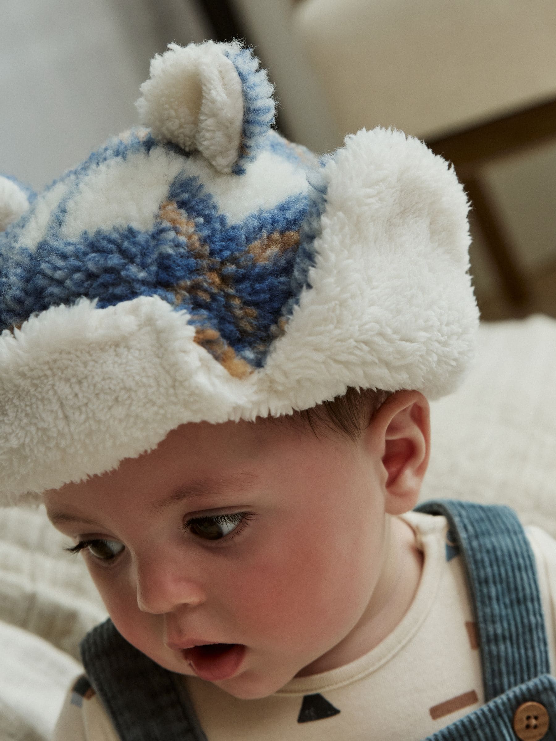 Blauw - Baby Borg Traper Hat (0mths-2yrs)
