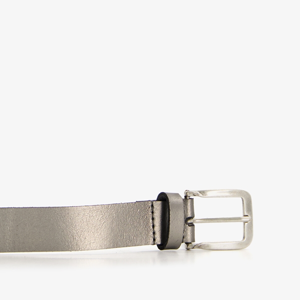 Dames riem zilverkleurig metallic