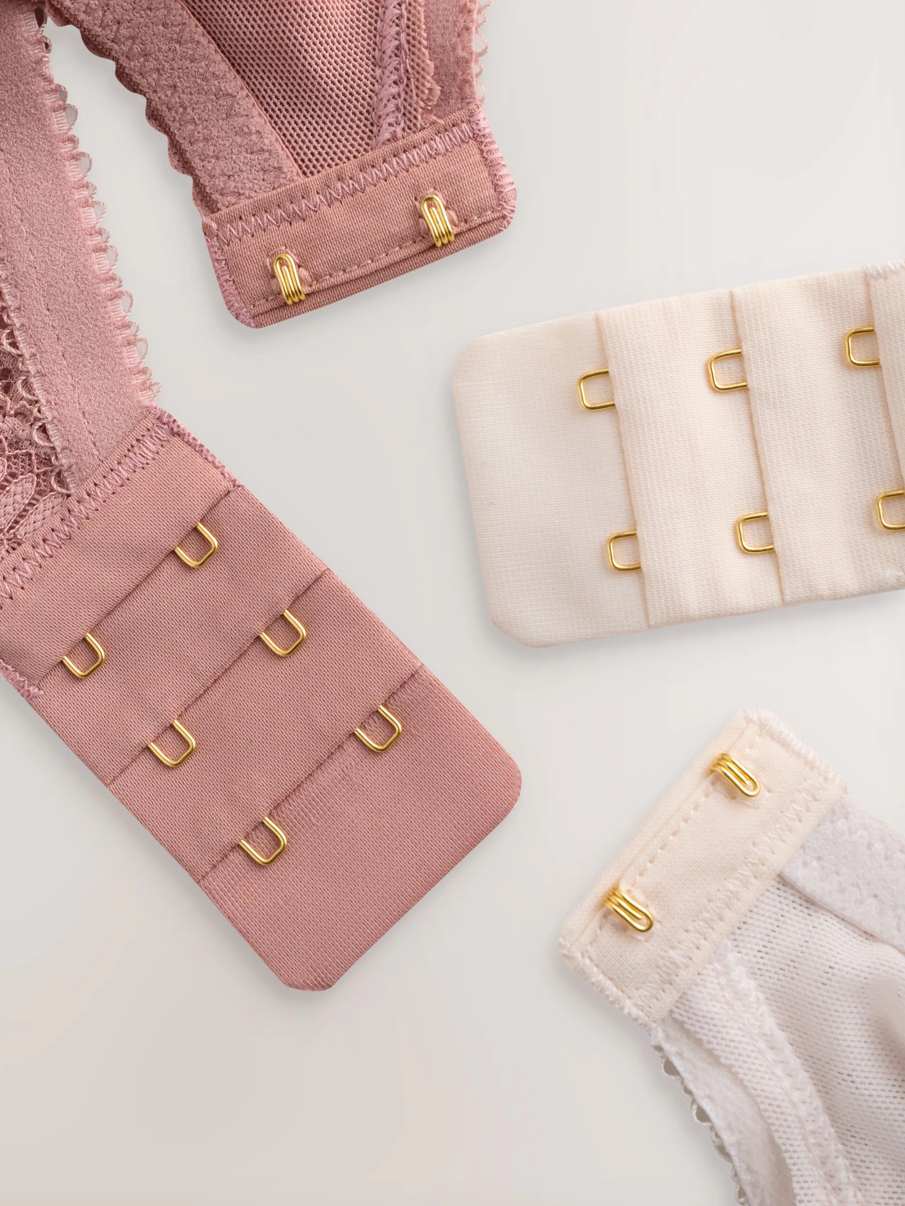 Roze/wit - Set van 2 minimiser Beha's met volledige cups zonder vulling, cup DD+