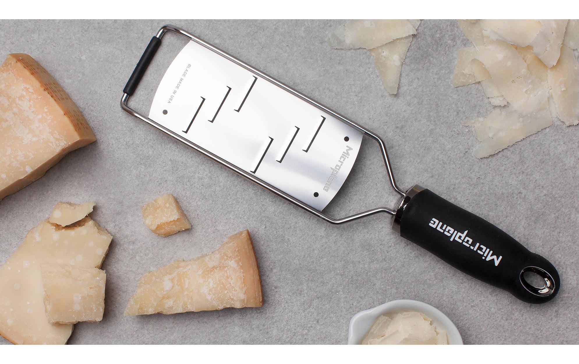 Handreibe Gourmet fein SchwarzFlache Reibe aus Edelstahl