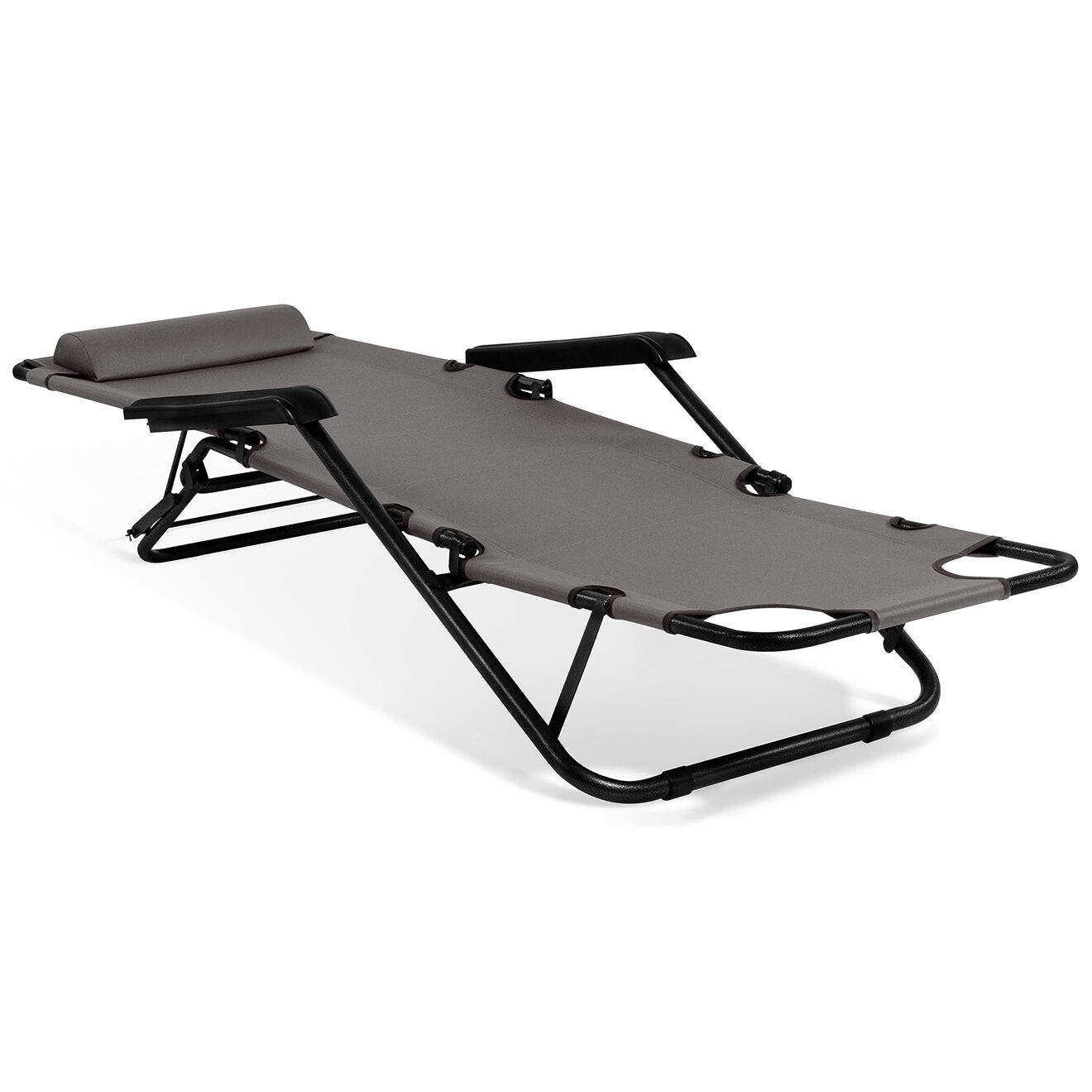 Pratik Garden 2 Transats relax gris - 171x61x33 cm