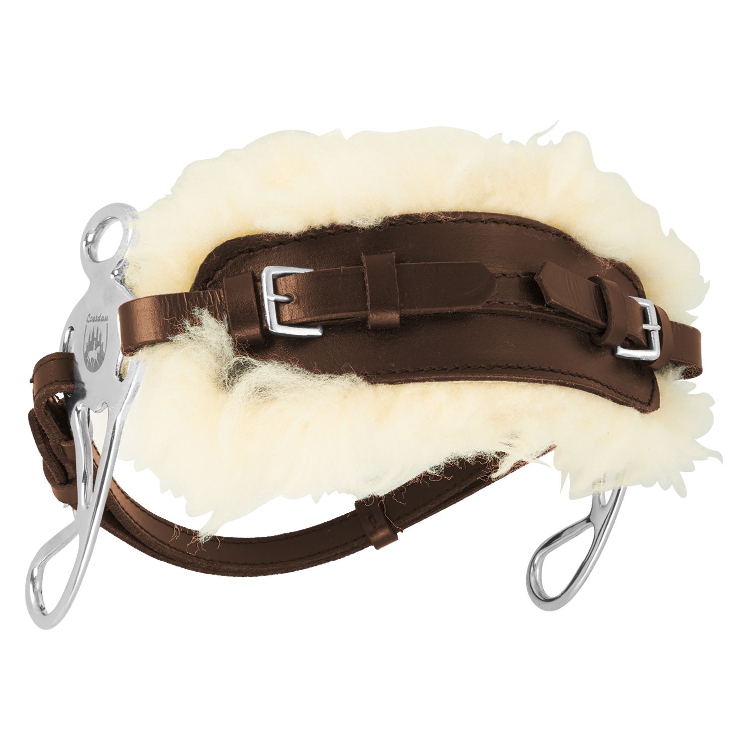 Horse-friends Hackamore mit Lammfellpolster  - braun