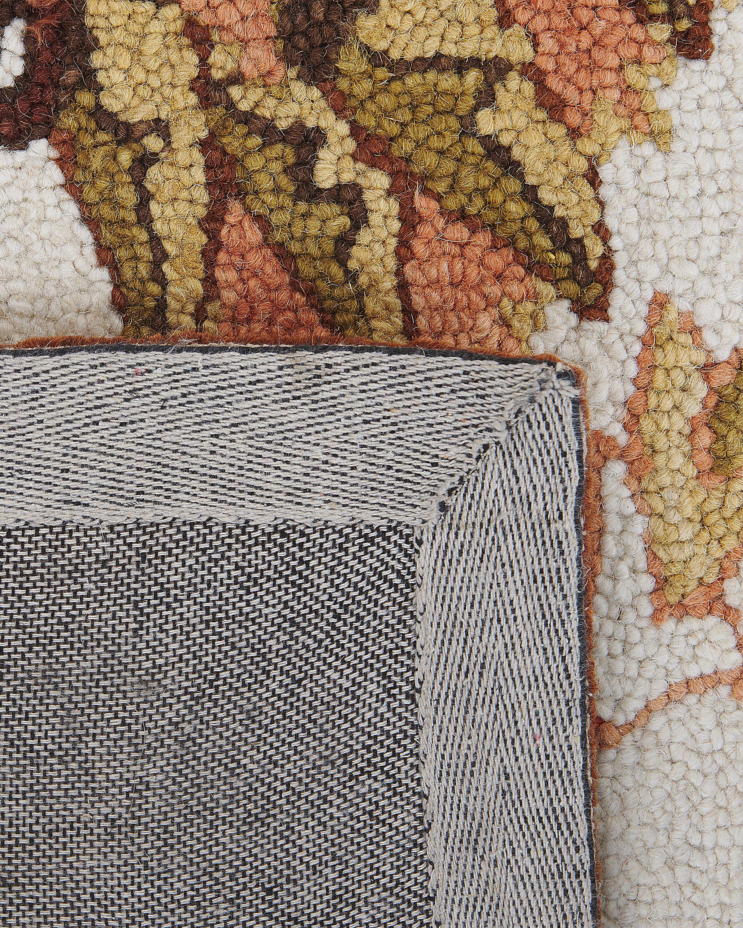 Vloerkleed EZINE Beige 160 x 230 cm Wol
