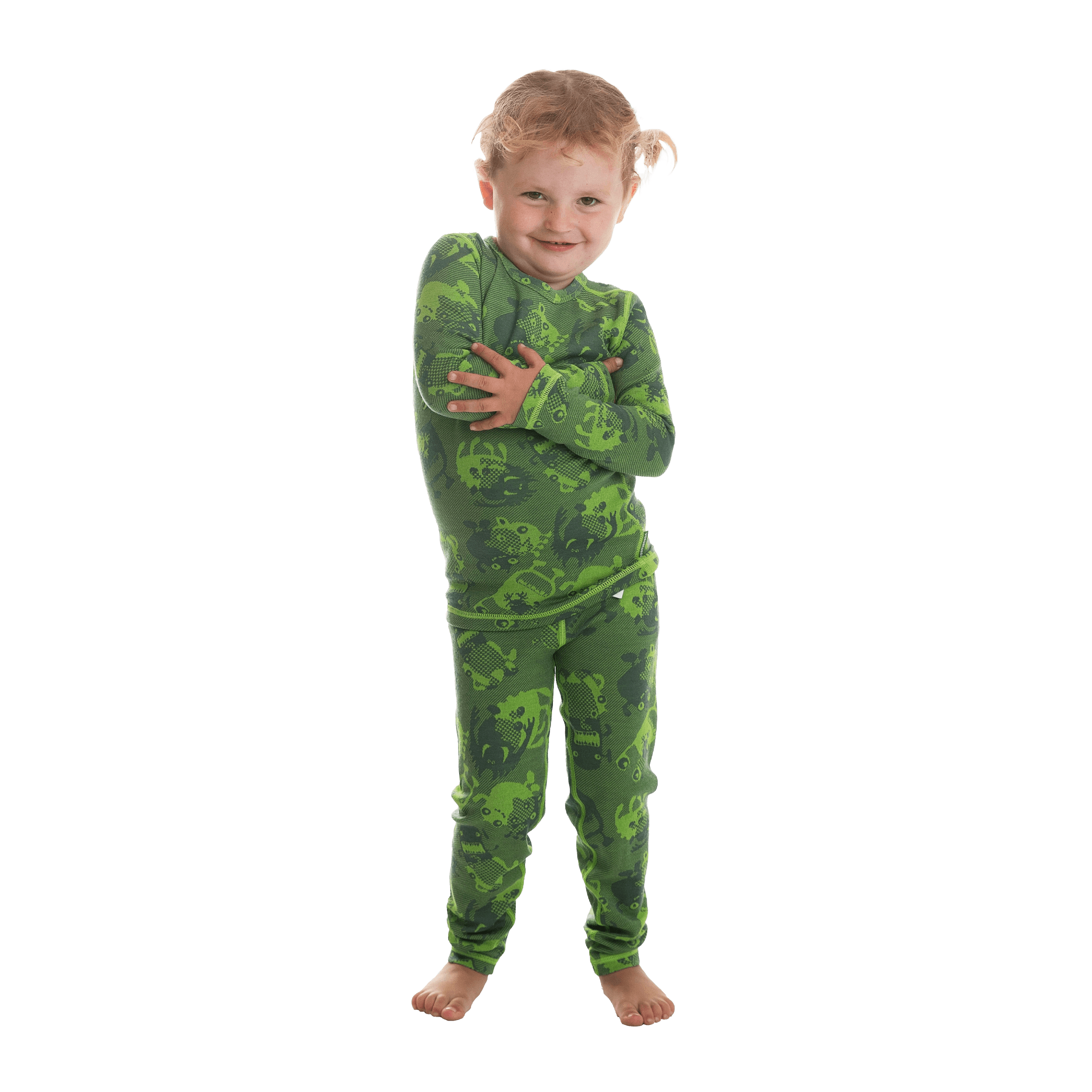Vossatassar Monstercamo Merino Crew - Ull og ullsett