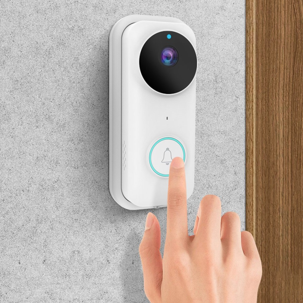 Drahtlose WiFi Video Türklingel Türsprechanlage Nachtsicht Funktion   Optischer Klingel für iOS/Android (IP65) - Weiss