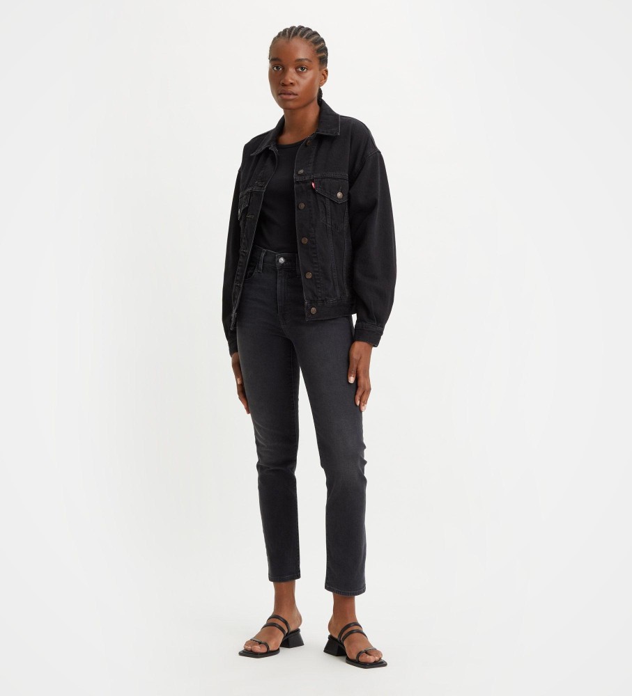 Calça jeans Levi's 724 reta preta