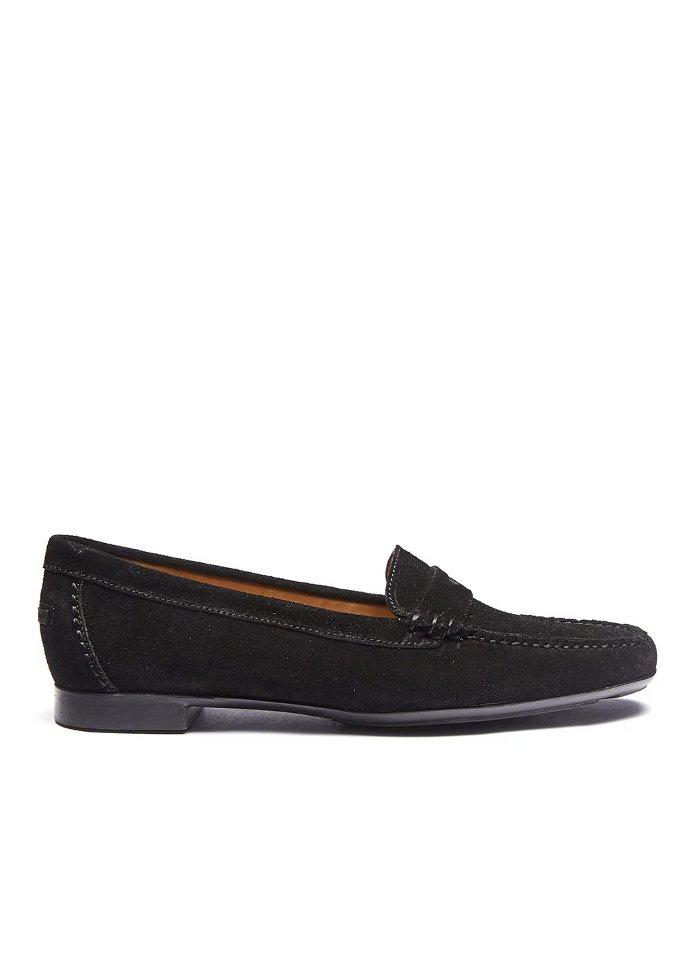 MOCASSIN SIMPLE ROUND VELOURS NOIR