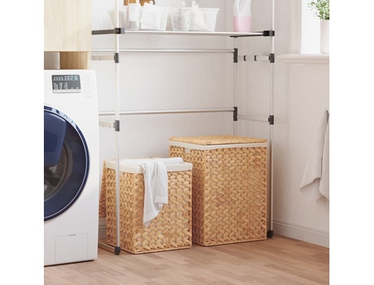 VIDAXL - Paniers à linge 2 pcs hyacinthe d'eau