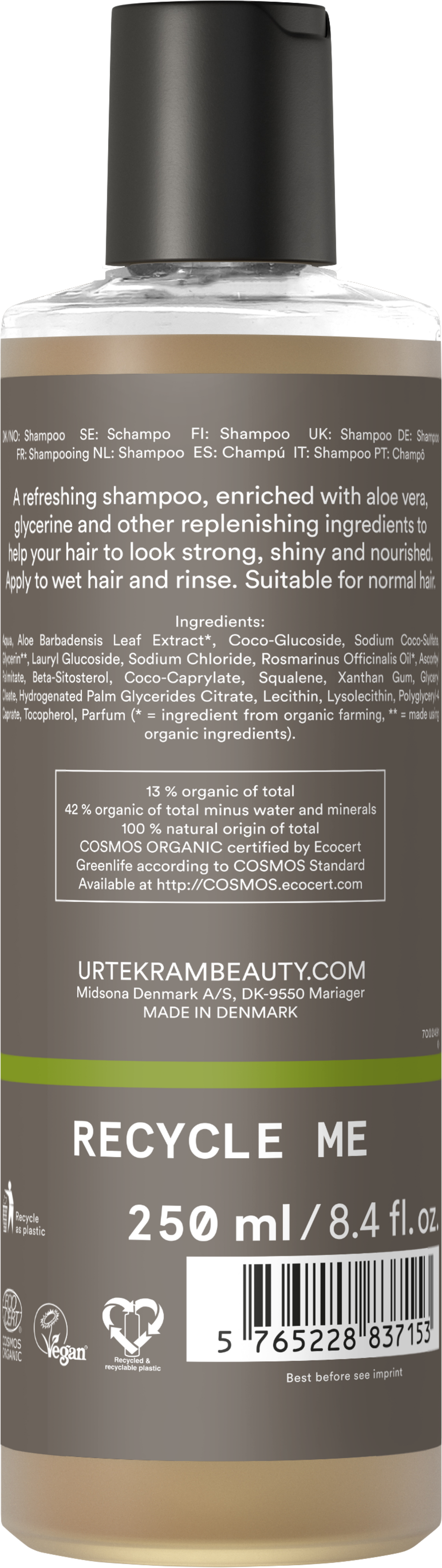URTEKRAM  Rosemary Shampoo, 250 ml