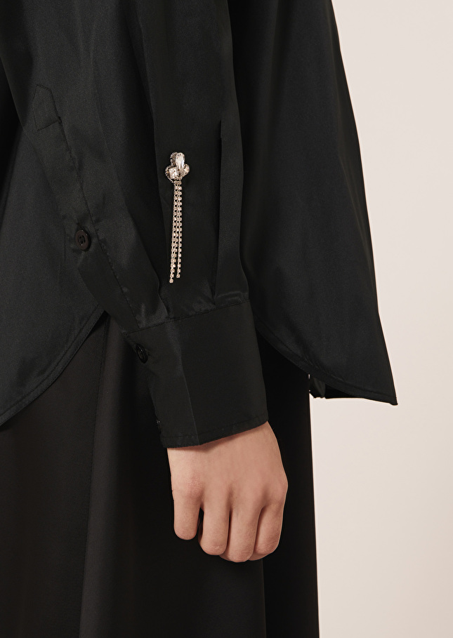 Chemise Cedricnoire en taffetas