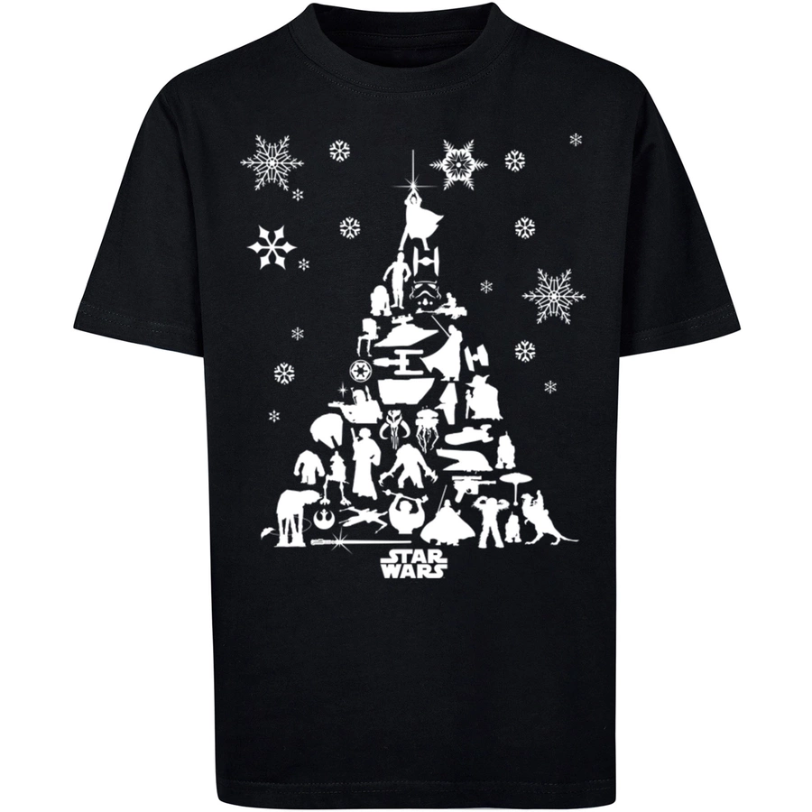 F4NT4STIC T-Shirt Star Wars Christmas Weihnachtsbaum schwarz