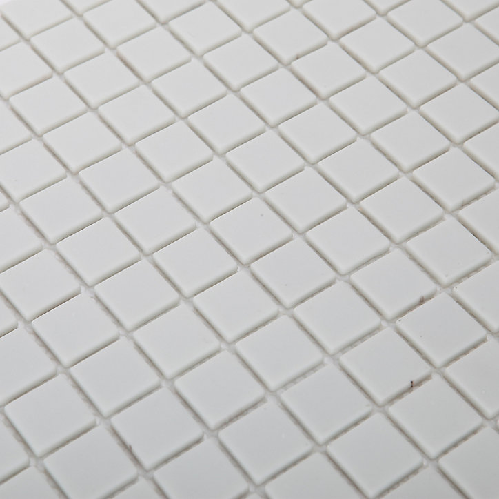 Mosaïque blanc 30x30cm Plain carré GoodHome