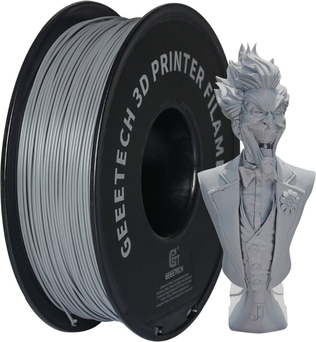 GEEETECH  PLA Grey, 1,75 mm / 1000 g    Leicht druckbares Filament mit geringen Fertigungstoleranzen