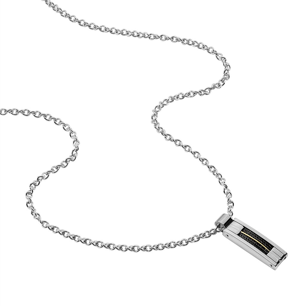 Collier Charlie-rose Acier Blanc