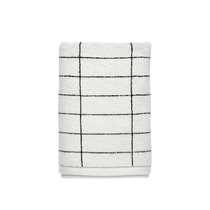 Mette Ditmer - Tile Gästehandtuch 38 x 60 cm, schwarz / off-white (2er-Set)