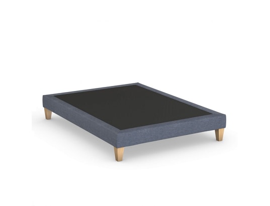SOMEO - Sommier 120 x 190 Sommier déco tapissier bleu 120 x 190
