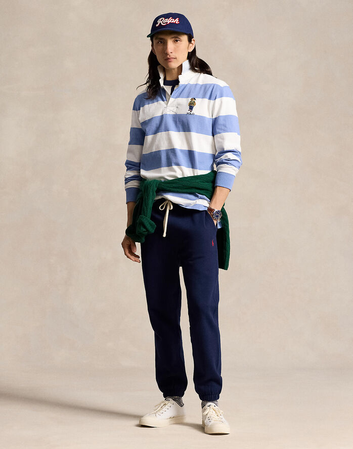 Polo Ralph Lauren 10/1 JERSEY-LSL-RUG F24 camps blu/dkw wh vrsy bear