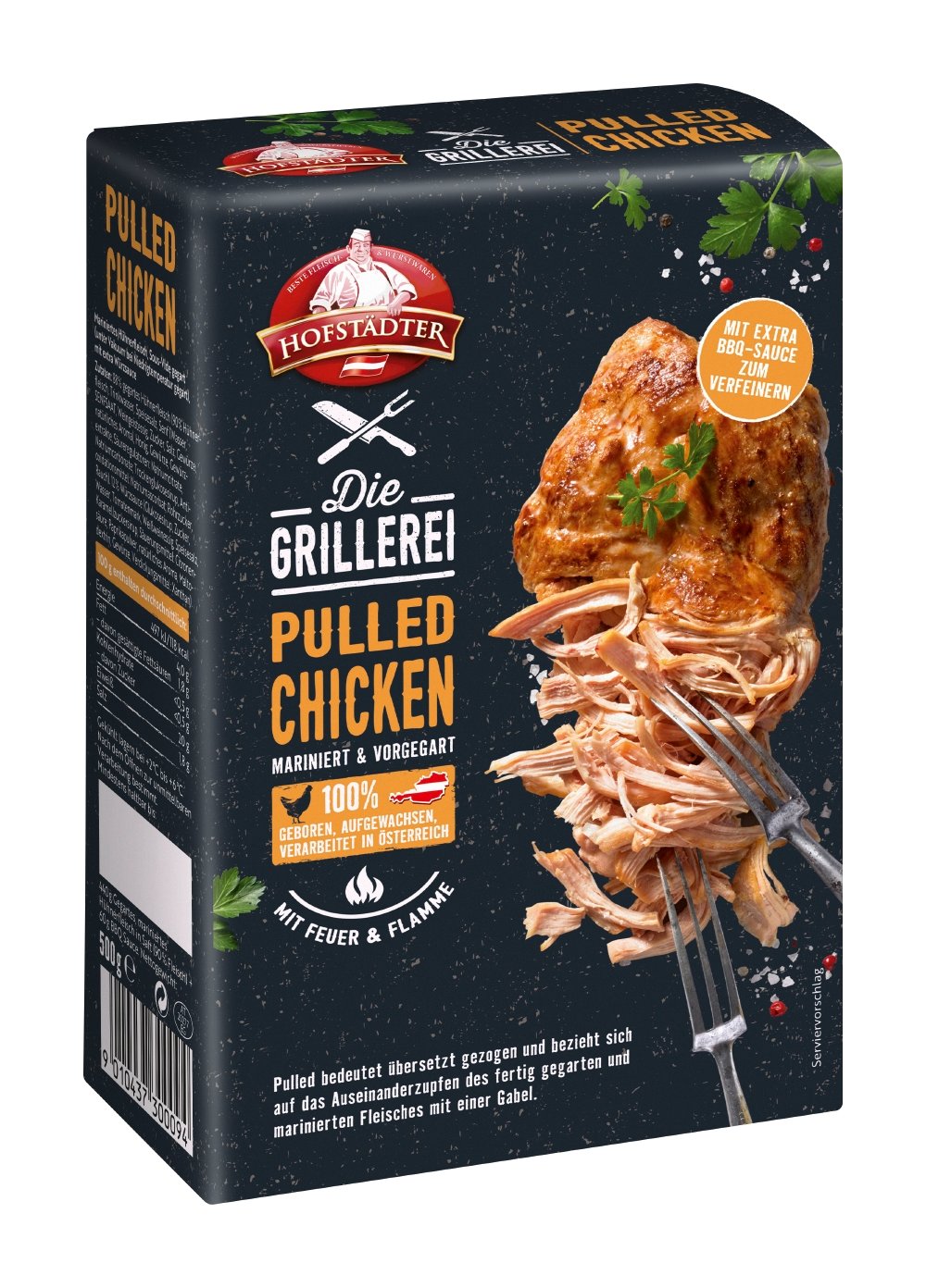 Hofstädter Die Grillerei Pulled Chicken Sous Vide mit BBQ