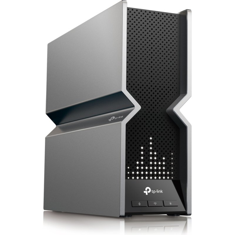 TP-Link Archer BE800 routeur sans fil Multi-Gigabit Ethernet Tri-bande (2,4 GHz / 5 GHz / 6 GHz) Noir, Acier inoxydable