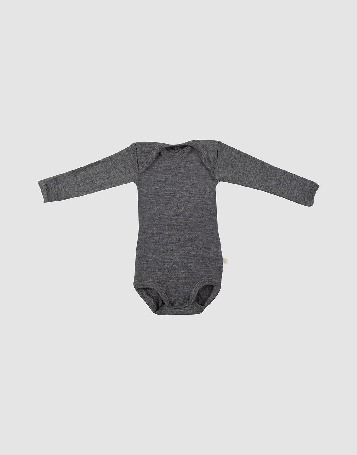 Romper met lange mouw van merinowol voor baby's