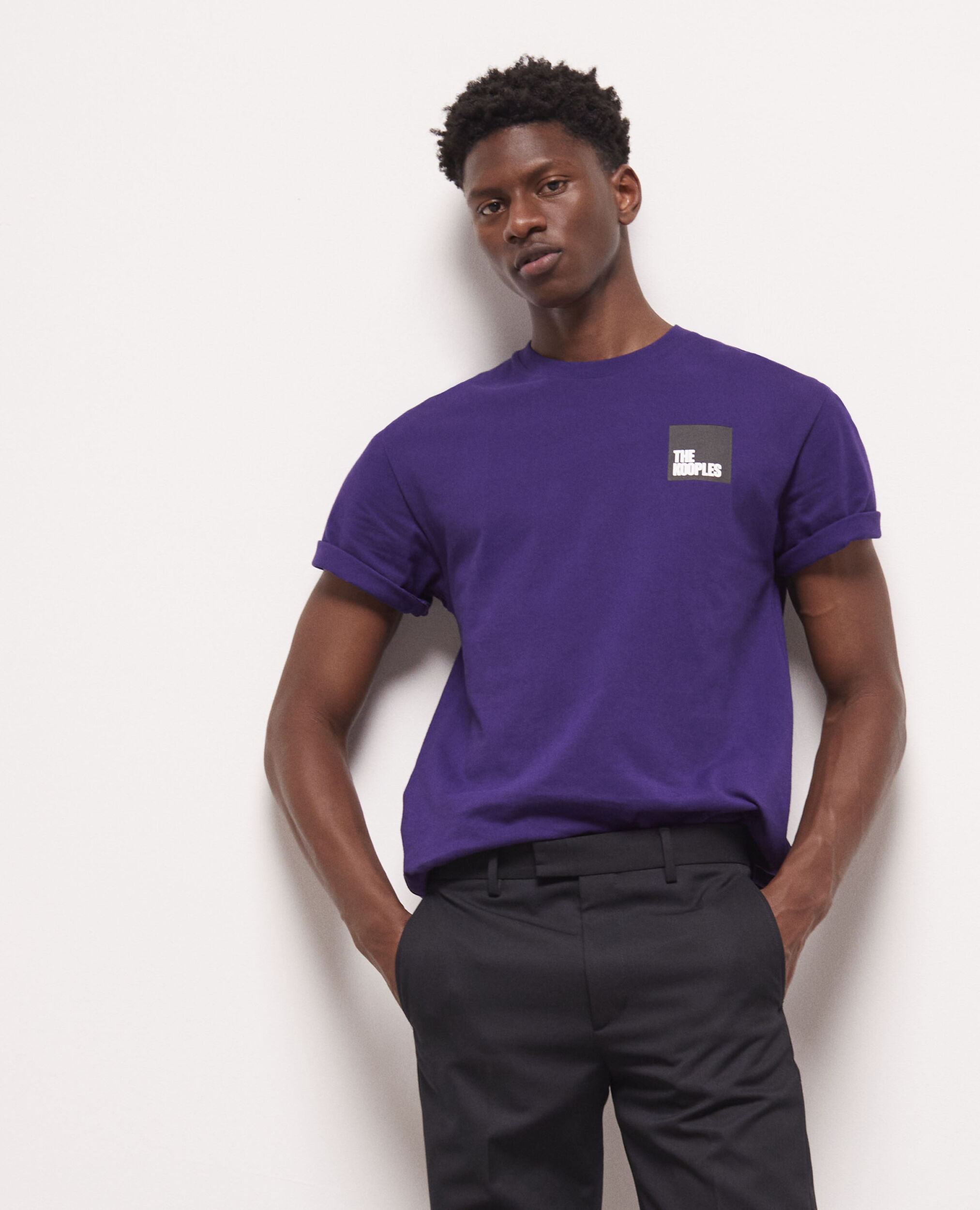 T-shirt à logo violet