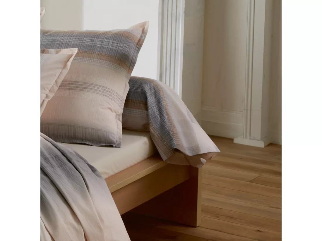 Taie de traversin 140x43 cm percale coton ESTEBAN Beige
