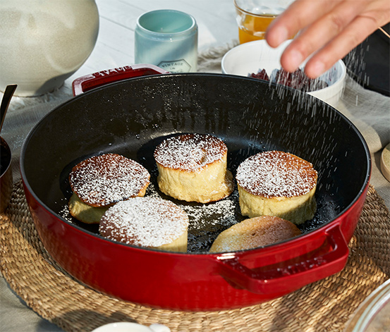 STAUB Gusseisen-Bräter »Braisers« mit Glasdeckel, rot, 28 cm