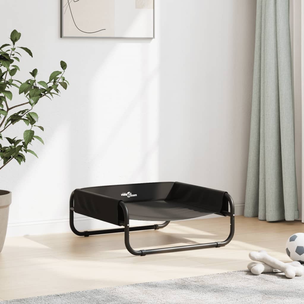 Cama elevada para cães vidaXL em tecido Oxford e aço cinza antracite