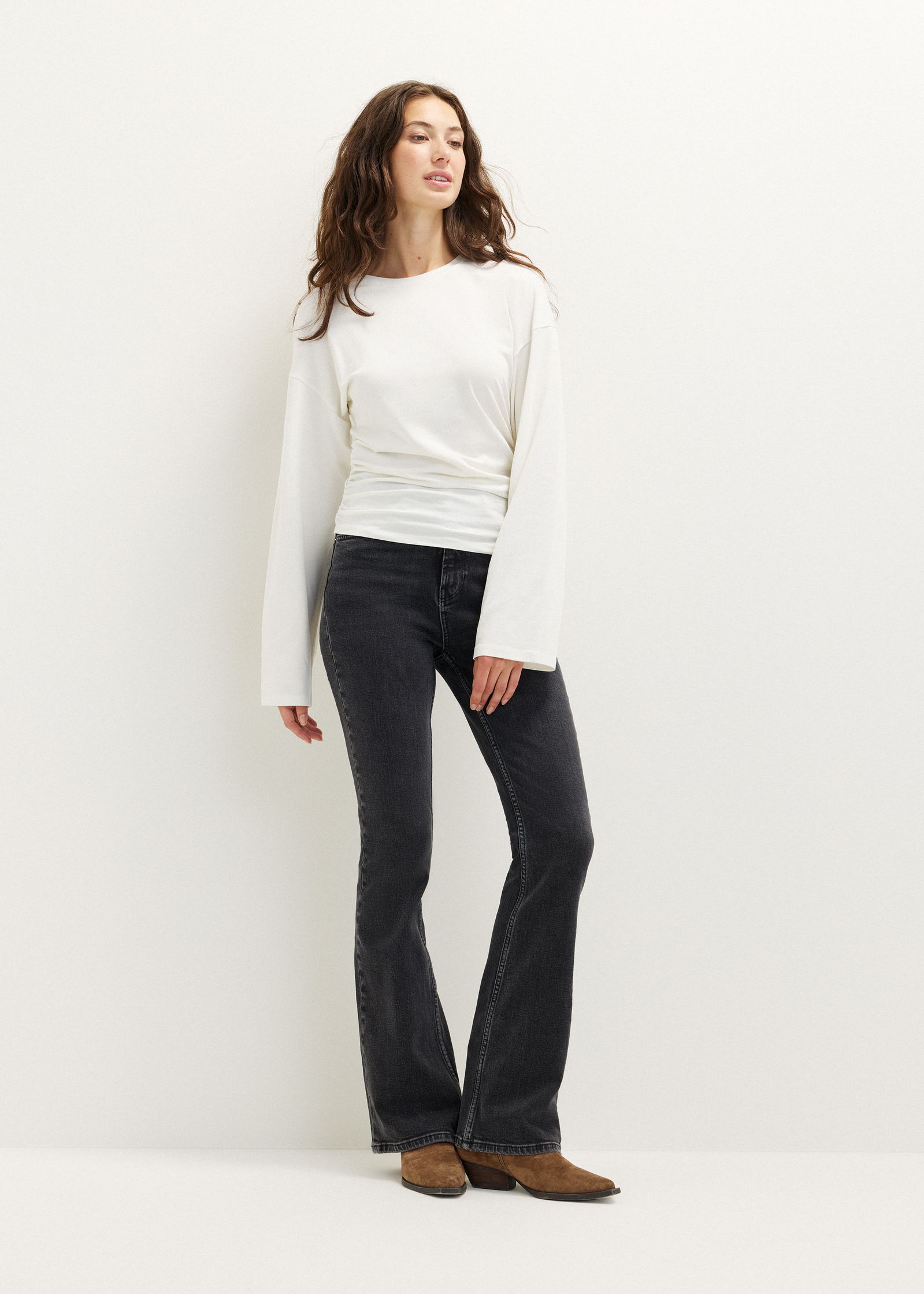 Longsleeve met zijplooi