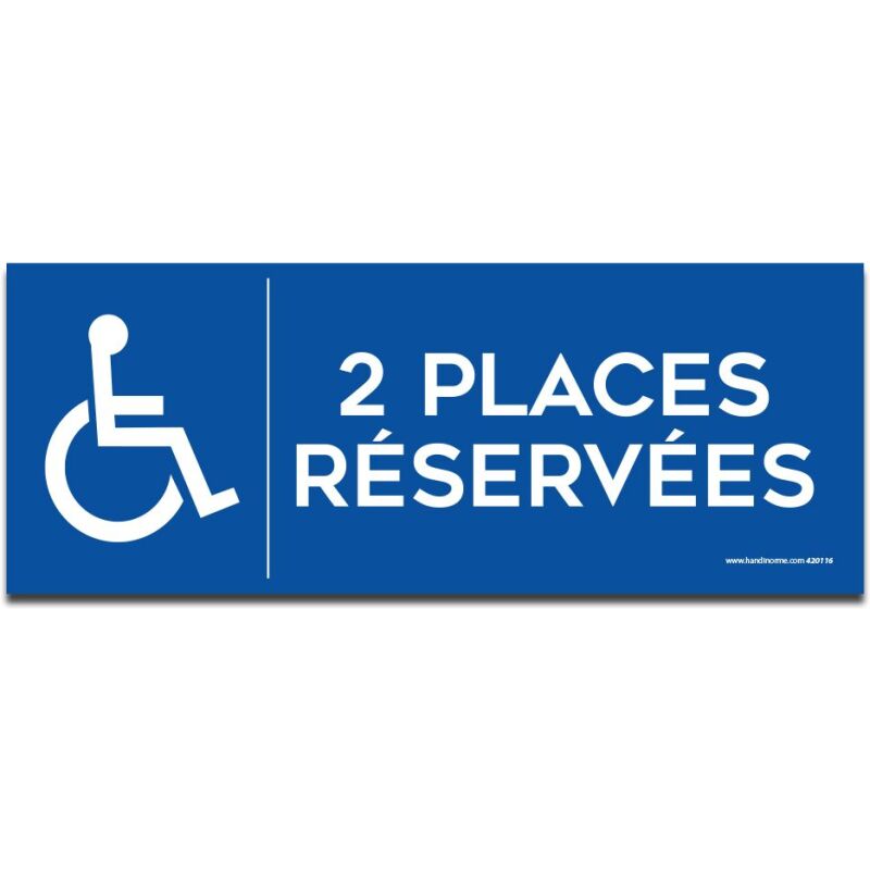 Panneau 2 Places réservées PMR
