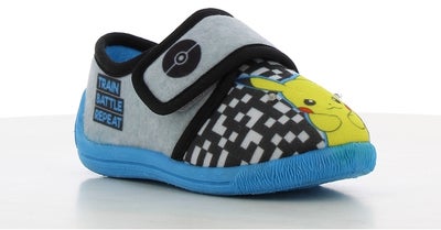 Pokémon Slippers, Grey/Blue