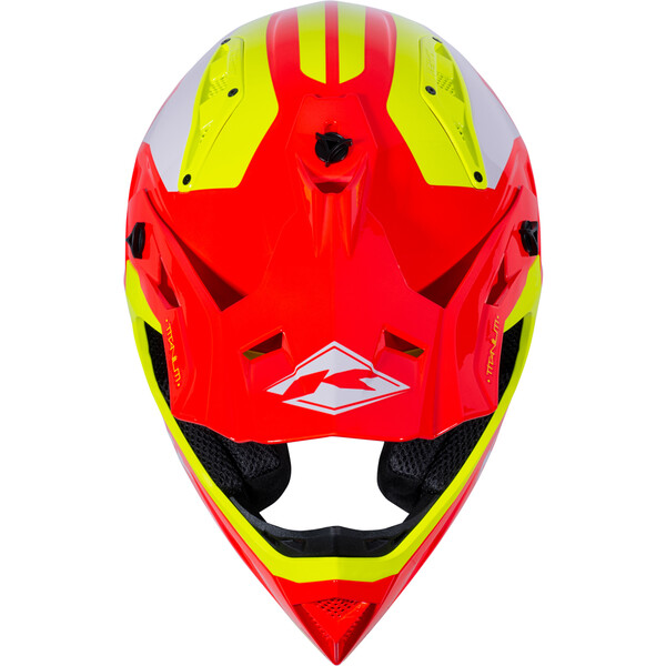 Kenny - Casque Titanium Graphic Rouge fluo / Jaune fluo / Blanc