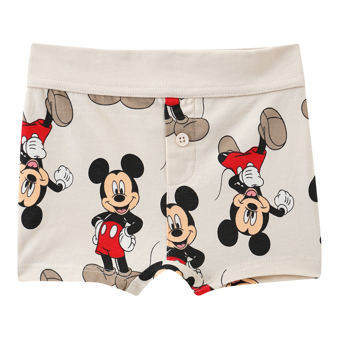 Topomini 3 Micky Maus Boxer mit Bio-Baumwolle hellblau / dunkelblau / creme