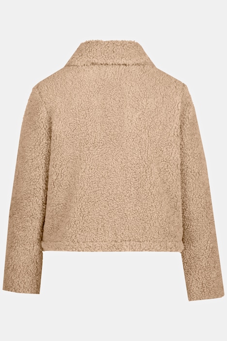 Teddyjacke, Hemdkragen, Druckknöpfe, kuschelweich