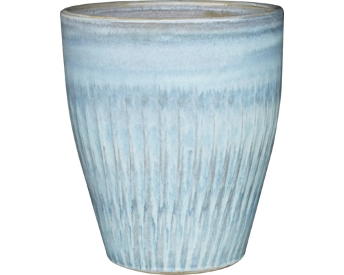 Plantenvaas Elite Fanwave Ø 27 cm H 30 cm blauw