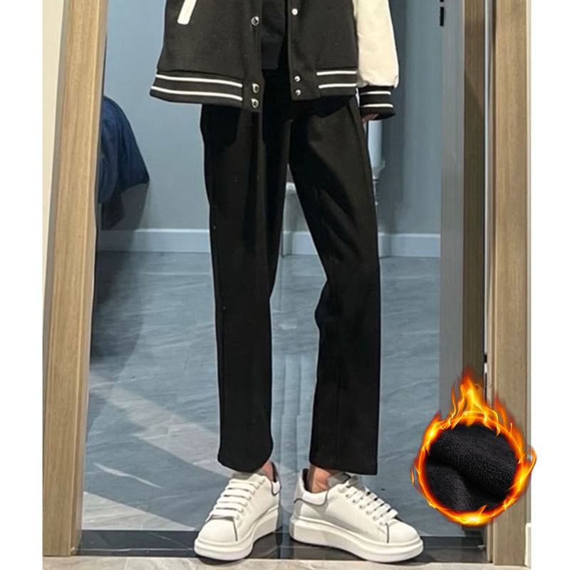 Sinlarity - Halfhoge rechte cropped broek met rechte pijpen