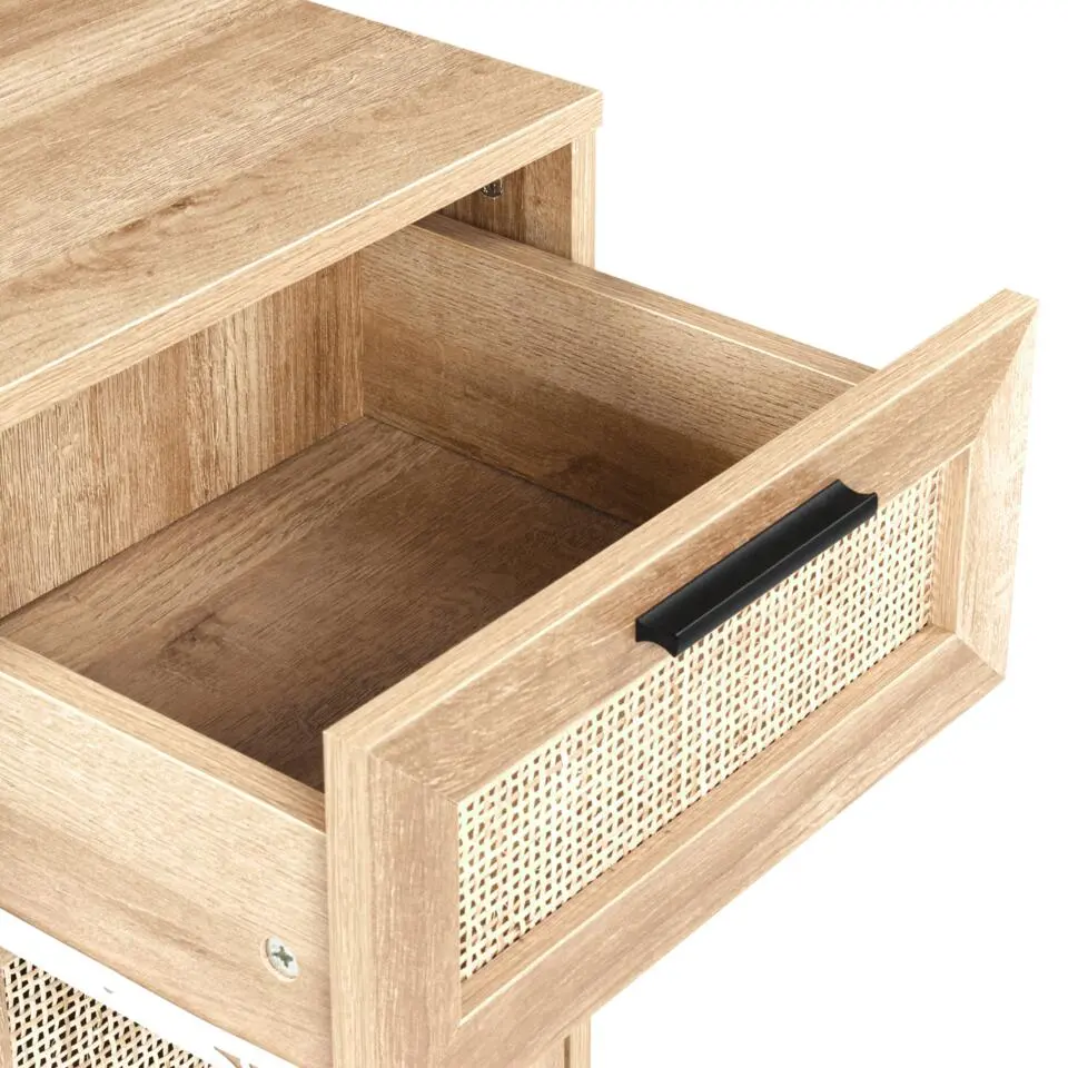 ROSELL - Staande badkamerkast - Lichthout - 40 x 92 cm - Vezelplaat