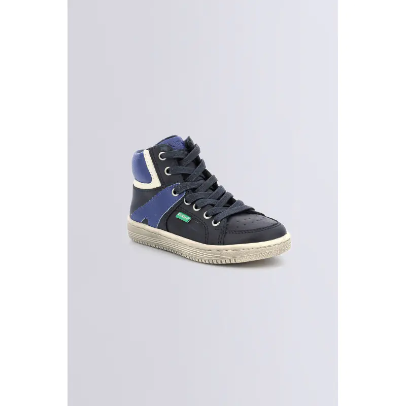 LOWELL BLEU BLANC MARINE SNEAKERS HAUTES Synthétique Garçon