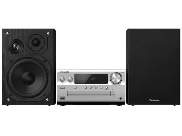 Panasonic SC-PMX802E-S, Home audio mini system, Sort, Sølv, Front, 120 W, 3-vejs, 14 cm