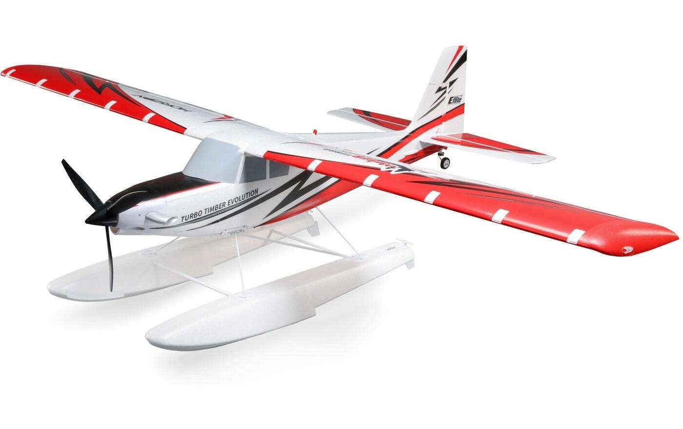 Motorflugzeug Turbo Timber Evo 1550 mm BNF Basic<br>STOL Flugmodell mit Busch Fahrwerk und Schwimmer Satz