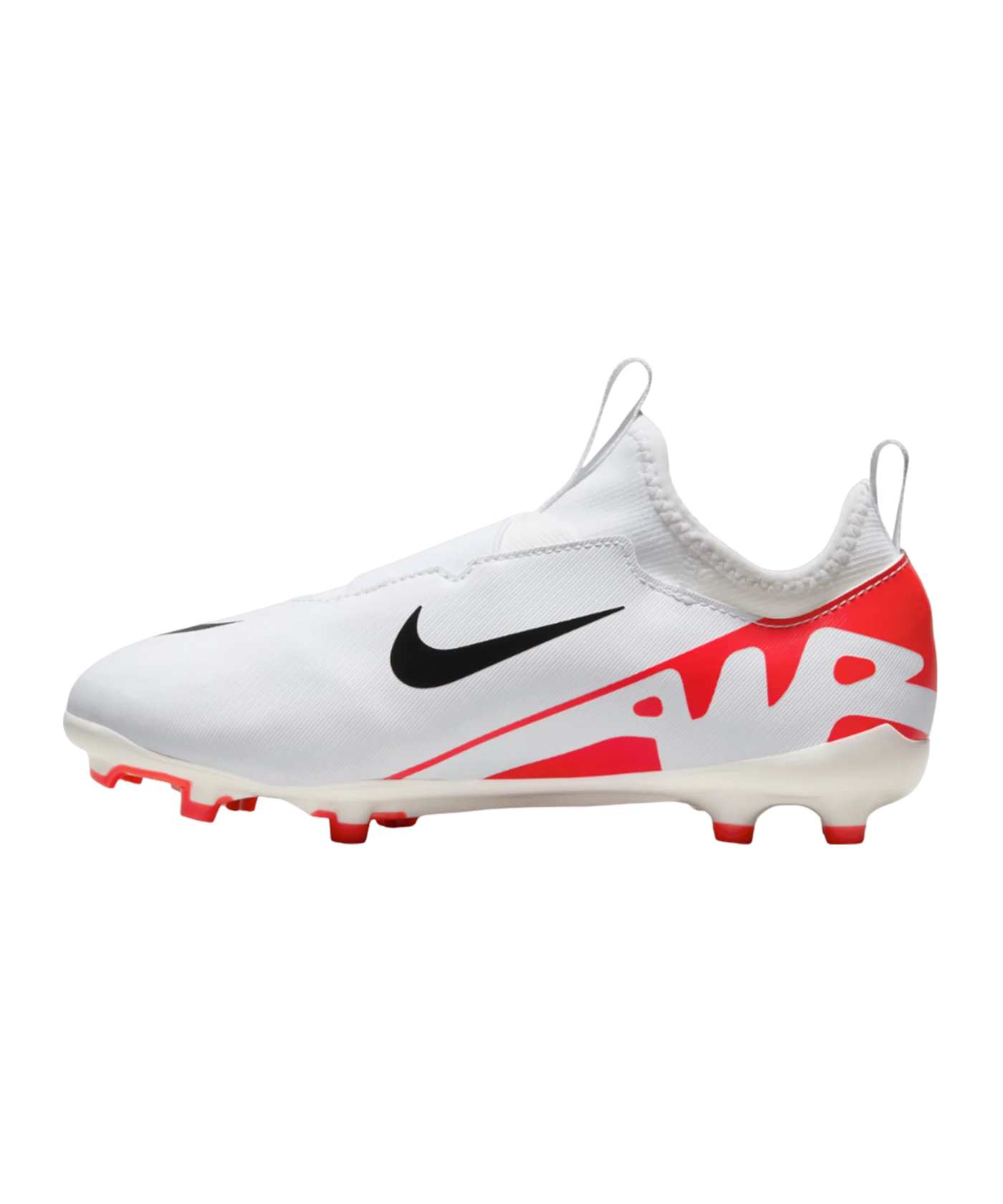 Nike Jr Air Zoom Mercurial Vapor XV Academy FG/MG Ready Kids Rot Weiss Schwarz F600