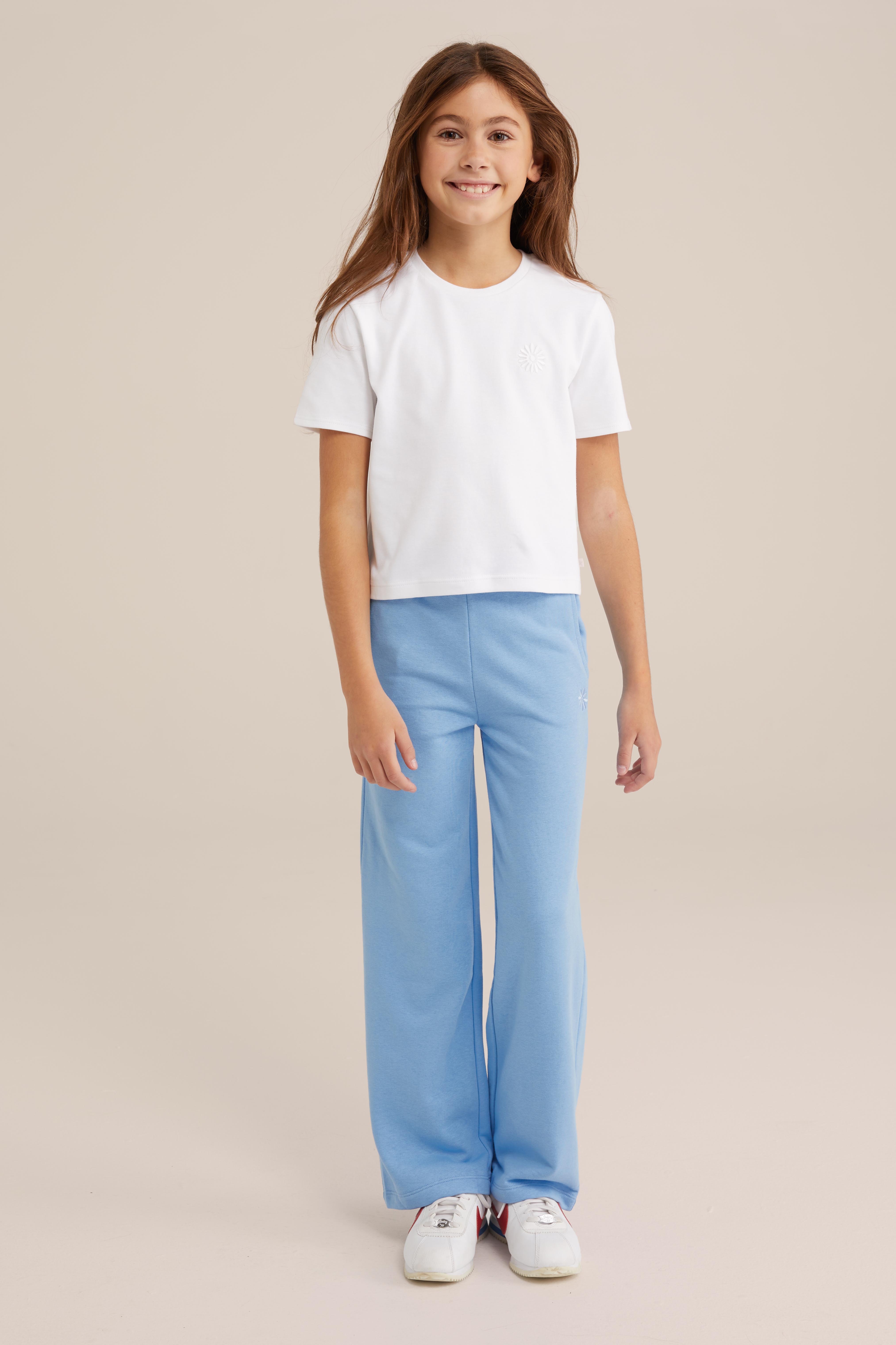 Meisjes T-shirt met embroidery WE Fashion Wit