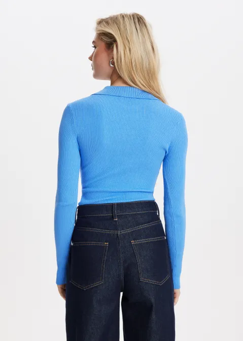 Polo trui geribd blauw (BLW.M)