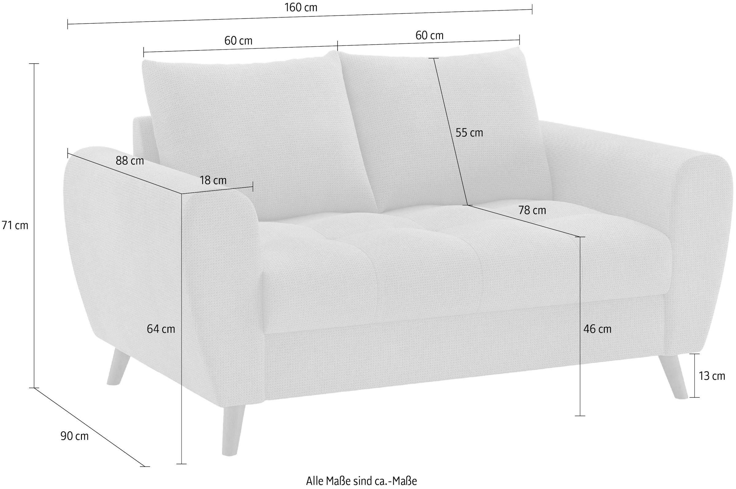 Mr. Couch 2-Sitzer »Blackburn II« Mit Kaltschaumpolsterung bis 140 kg belastbar