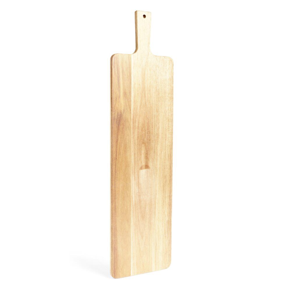 Planche de service XL en bois d'acacia avec pied 20x75cm