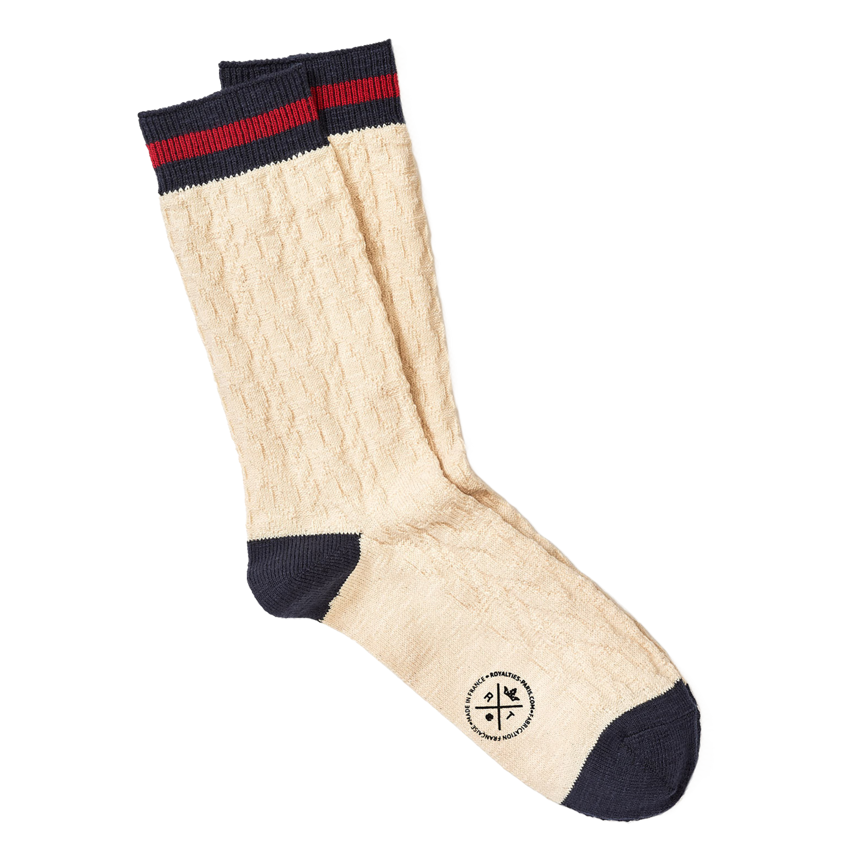 BOBBY - Chaussettes torsadées en coton mélangé | Blanc